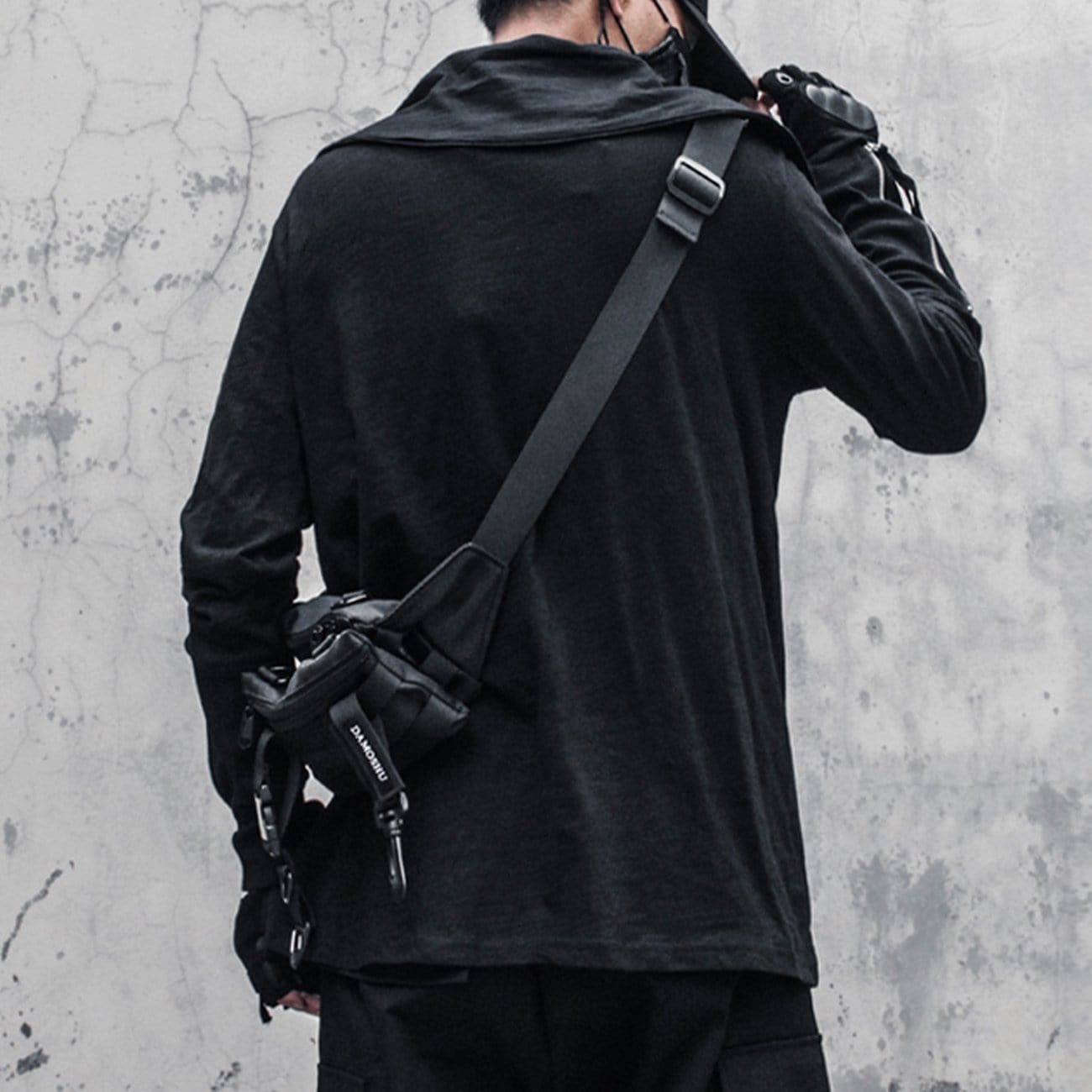 Dark Irregular Turtleneck Zipper Sweatshirt Streetwear Brand Techwear Combat Tactical YUGEN THEORY