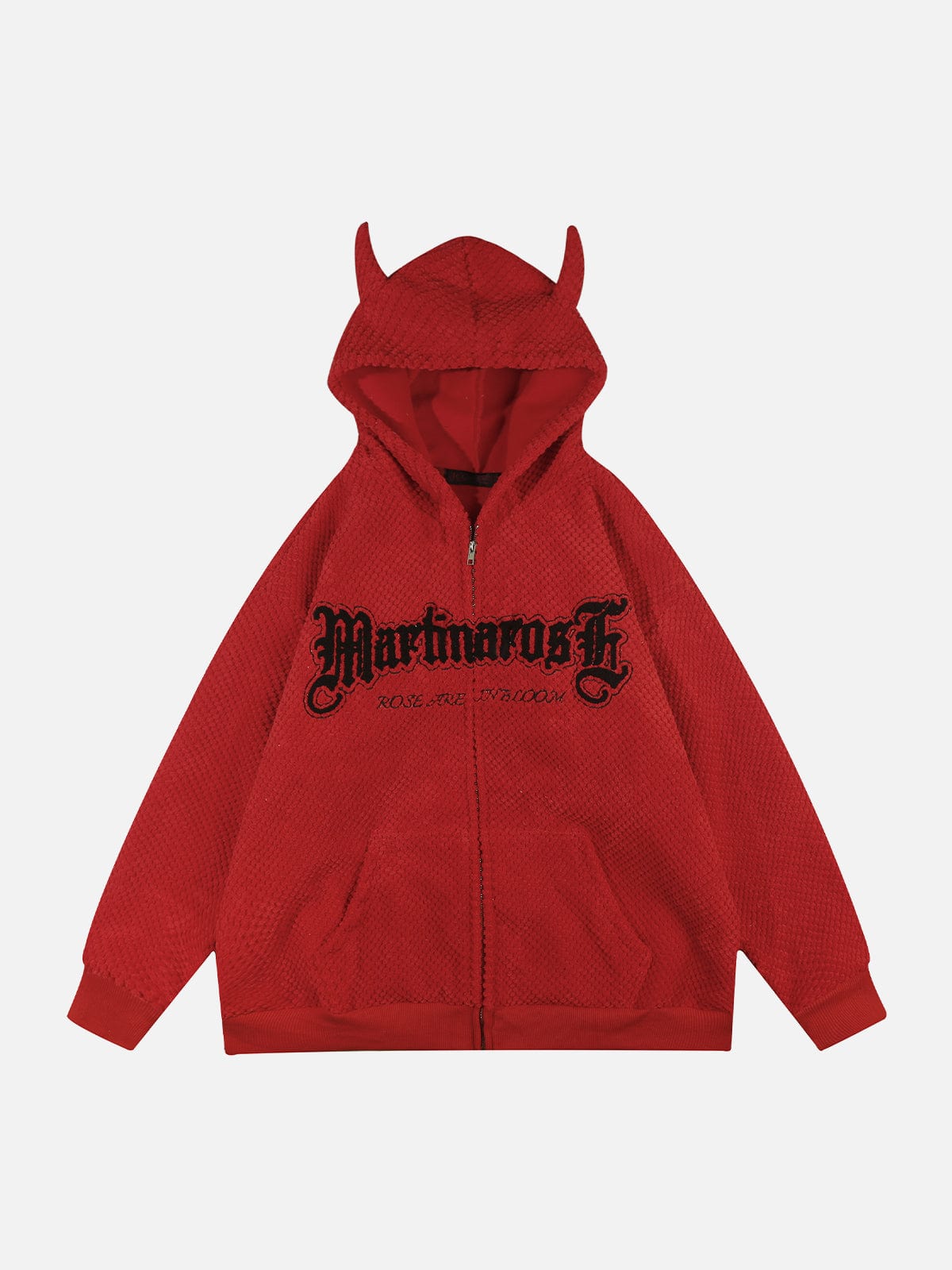 Gothic Letter Devil Head Hoodie Streetwear Brand Techwear Combat Tactical YUGEN THEORY