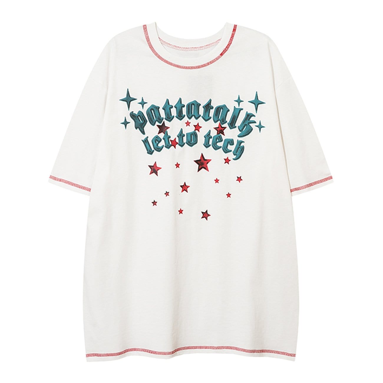 Letter Stars Graphic Tee Streetwear Brand Techwear Combat Tactical YUGEN THEORY
