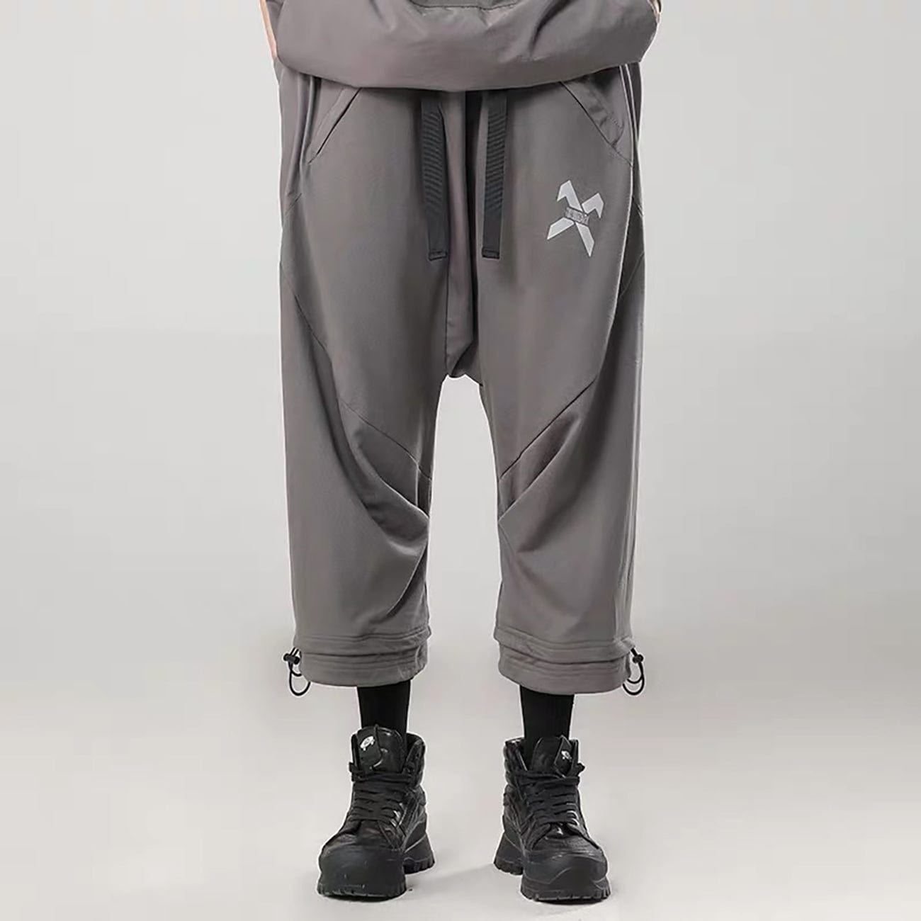 Multi Pockets Drawstring Calf Pants Streetwear Brand Techwear Combat Tactical YUGEN THEORY