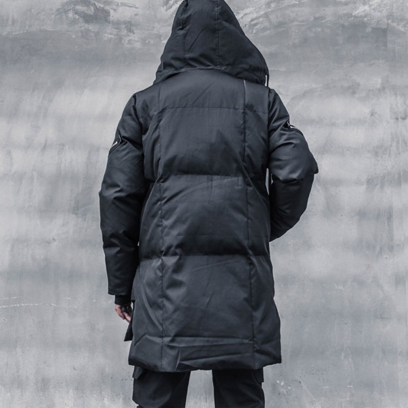 Personalized Diagonal Zipper Winter Coat Streetwear Brand Techwear Combat Tactical YUGEN THEORY