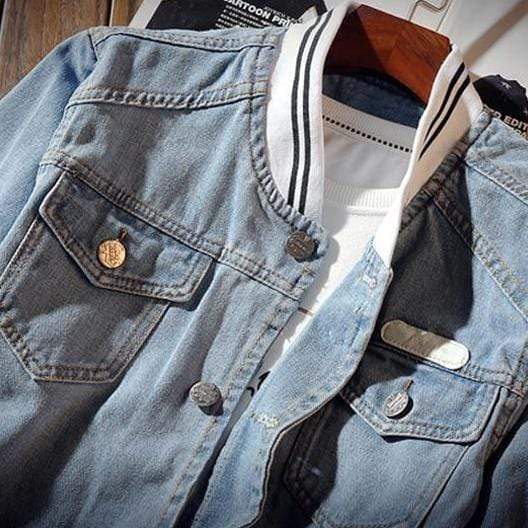 Vintage Denim Jacket Streetwear Brand Techwear Combat Tactical YUGEN THEORY