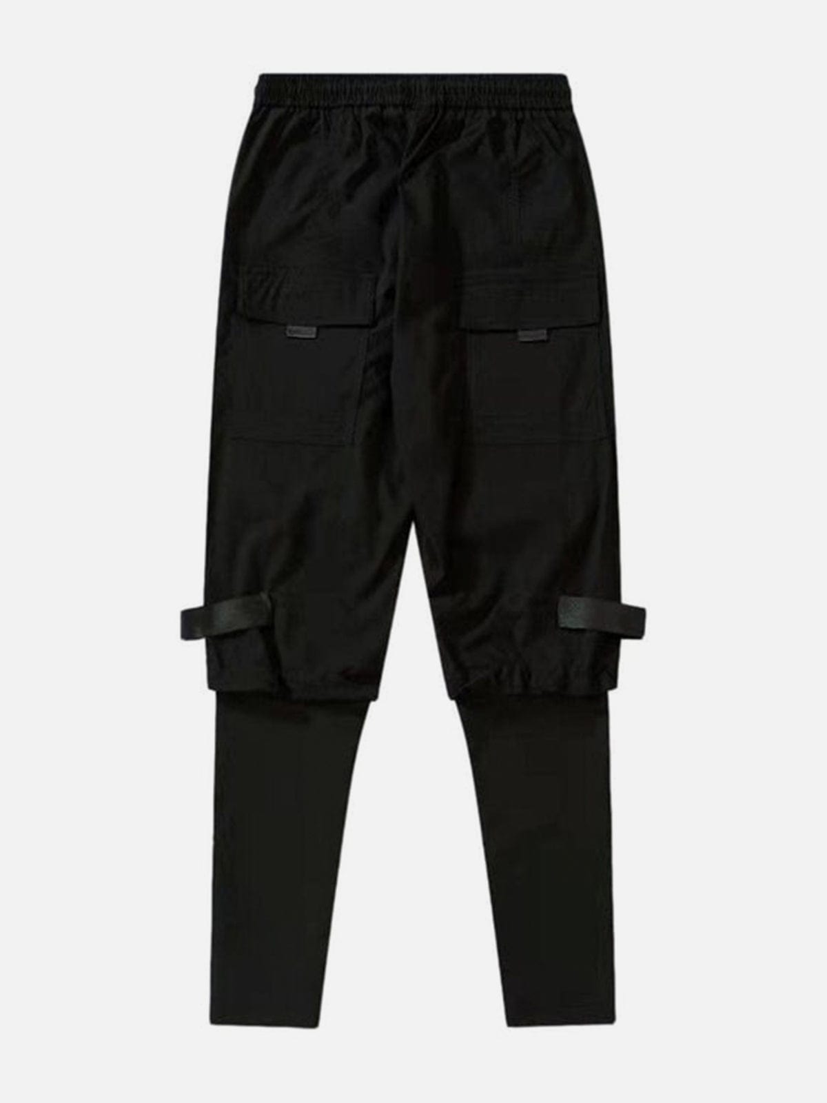 Vintage Drawstring Zipper Pants Streetwear Brand Techwear Combat Tactical YUGEN THEORY